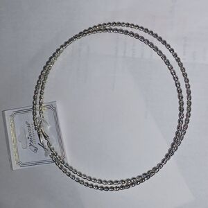 Huge Princess silver rope hinge hoop earrings, 5" diameter